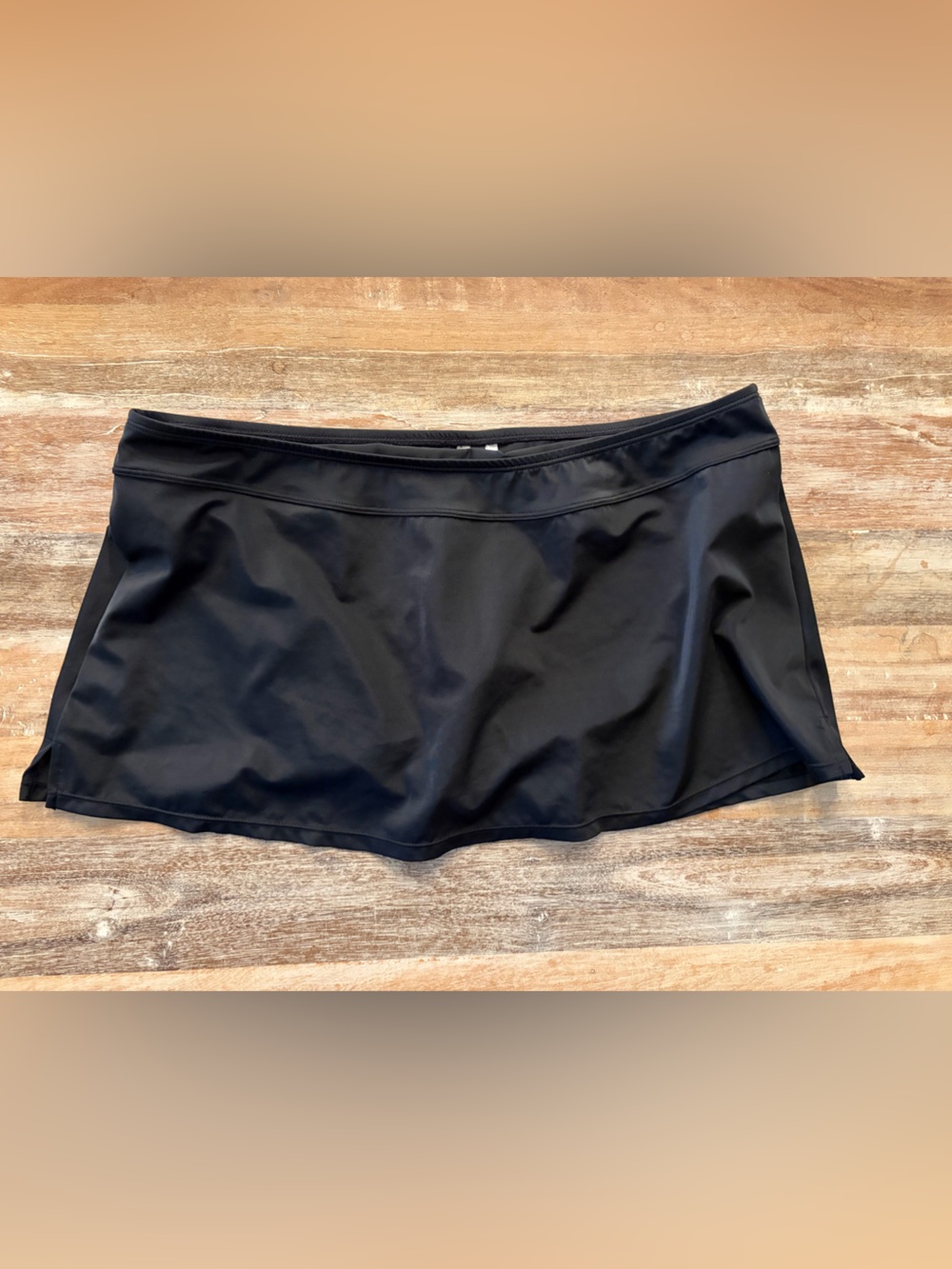 Jantzen Swim Skort Skirt Size 16 Black Mini Plus Size Vacation‎ Beach Swimsuit
